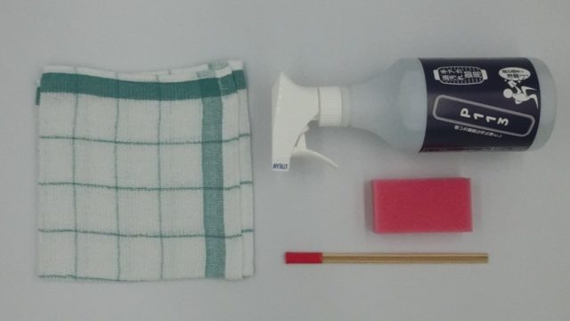 P113・P113-IIの付属品(本体、タオル、スポンジ、竹串)
